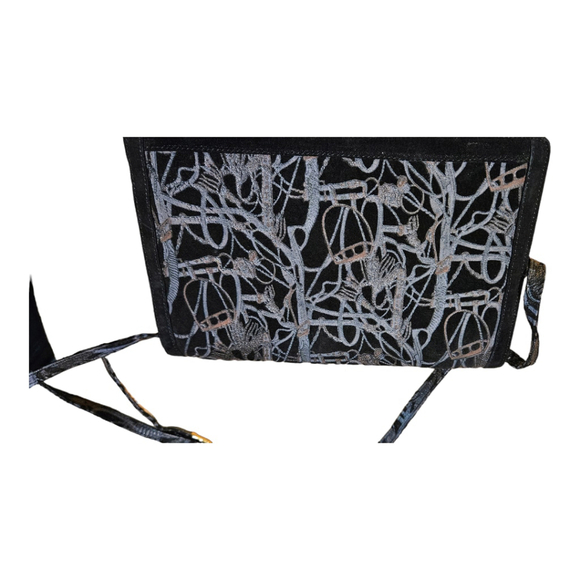 Bruno Magli Black Silver Crossbody Bag - Picture 9 of 12